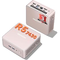 GEEKOM A5 Mini PC 2026, AMD Ryzen 5 7430U (Beats 5500U/7730U